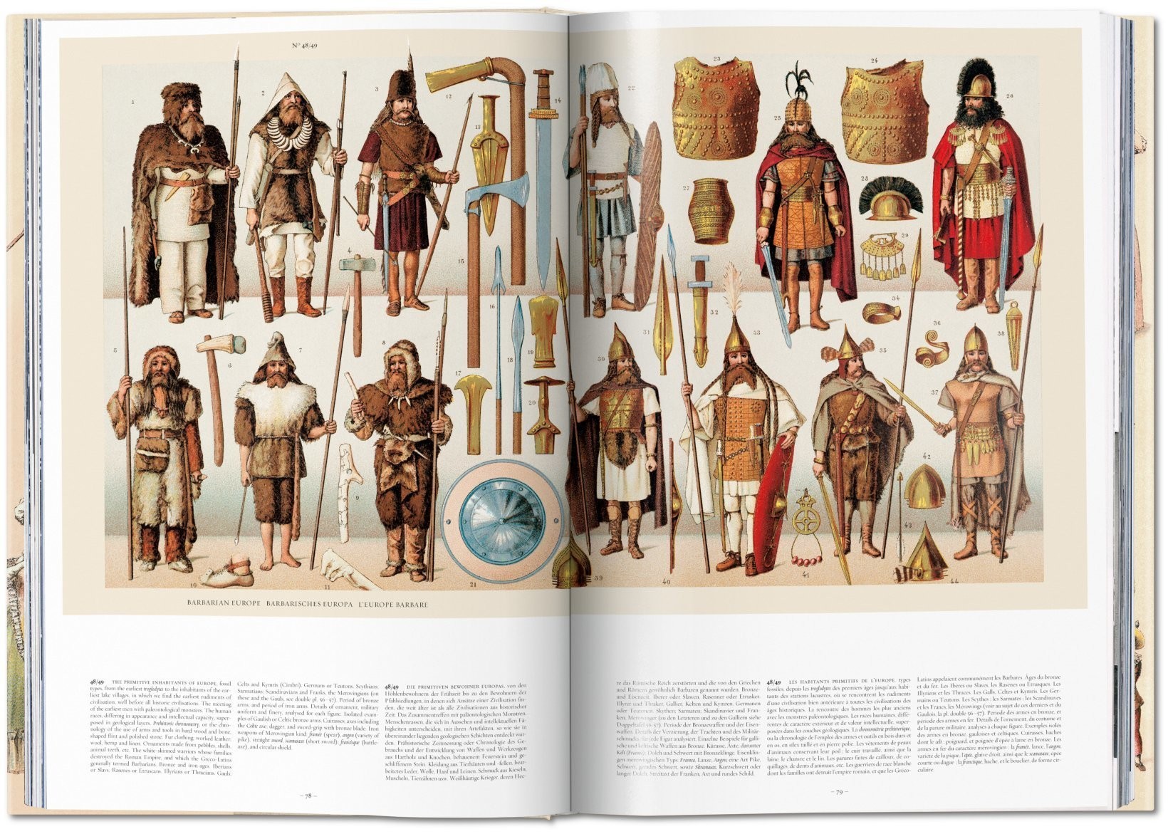 オーギュスト・ラシネの服飾史の古典「The Costume History」 Auguste Racinet. The Costume History. Bibliotheca Universalis